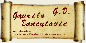 Gavrilo Dančulović vizit kartica